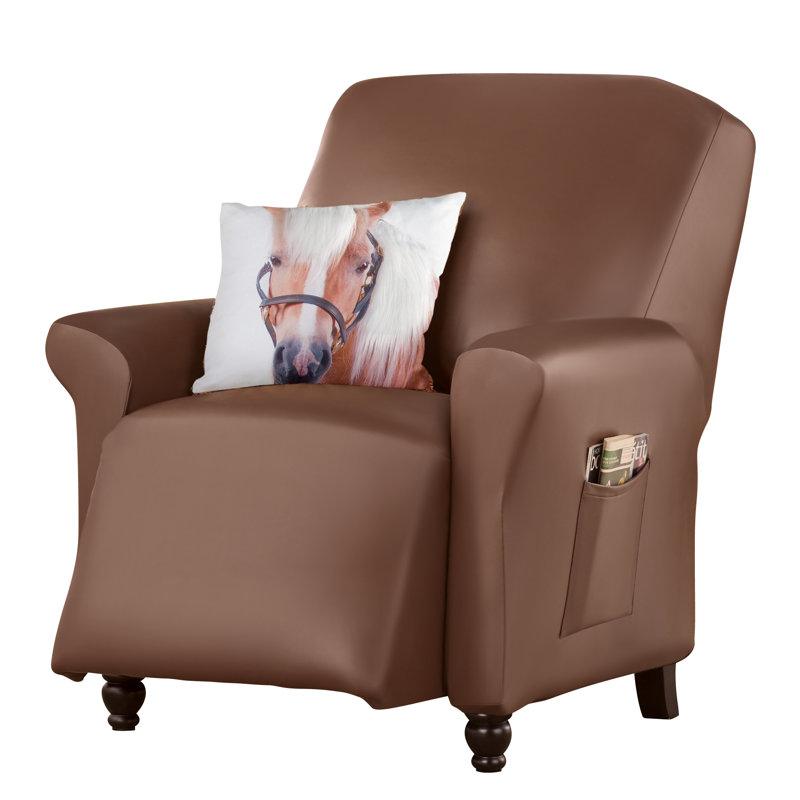 Alcott Hill® Faux Leather TCushion Recliner Slipcover Wayfair